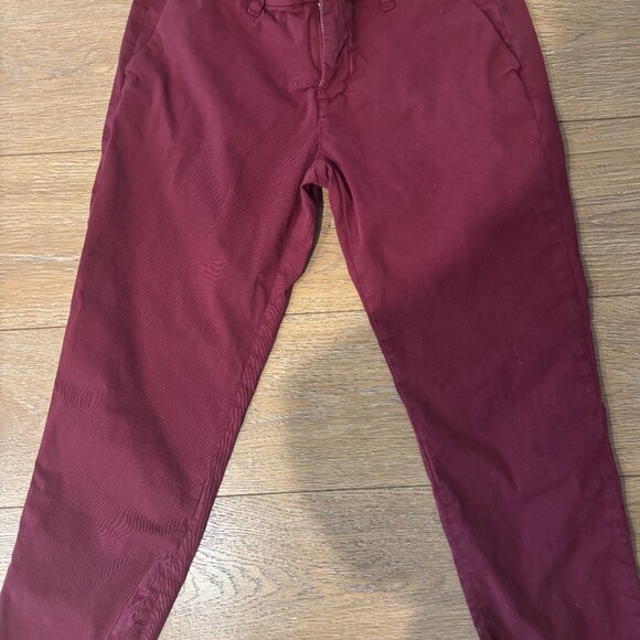 Frank & Eileen Wicklow Cotton Italian Performance Chinos in Merlot in Size 6 - Picture 6 of 8